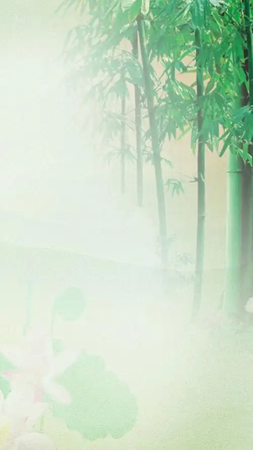 竹林荷花池中国风古典h5分层psd背景- html素材网