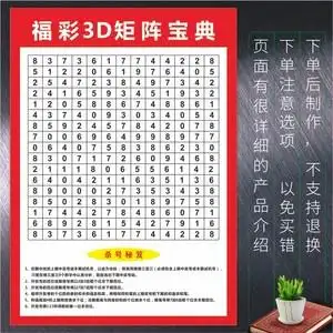 福彩3d矩阵宝典3d藏宝图海报和值跨度分区表福利彩票投注站走势图