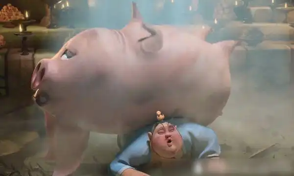 当它跟着太乙真人的时候就是头猪,而跟着哪吒的时候就变成了风火轮!