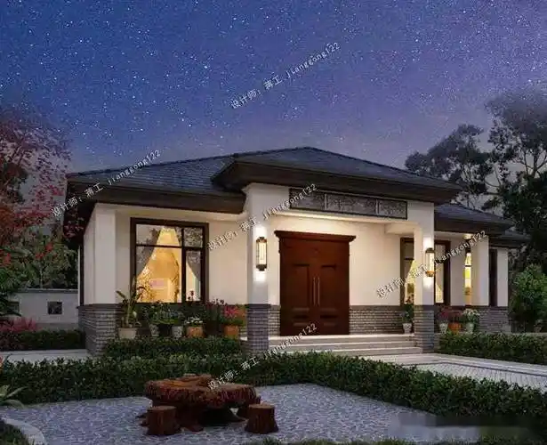 4款一层农村平房,大平层设计,三代同堂住着刚刚好_户型_养老_尺寸