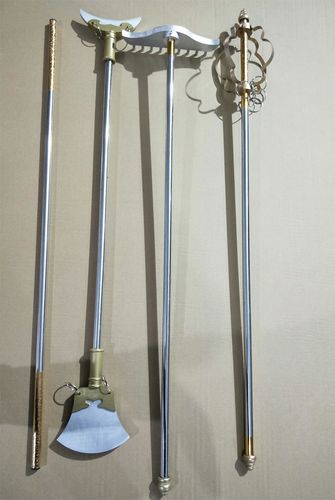 儿童节礼品玩具孩子表演道具木质头不锈钢杆西游记师徒四人武器套