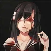 女生动漫二次元头像帅气酷酷的眼睛流血头像