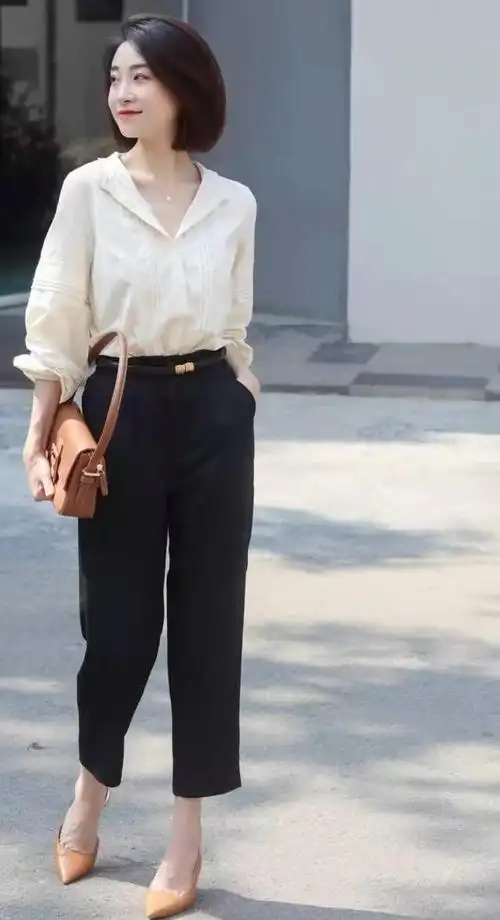 奔三奔四的女人,穿衣怎么避开大妈感?试试衬衫 西裤,得体大方