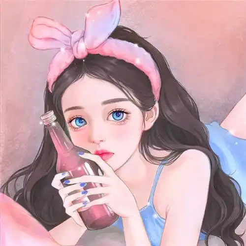 手绘彩绘女生头像耐看图片