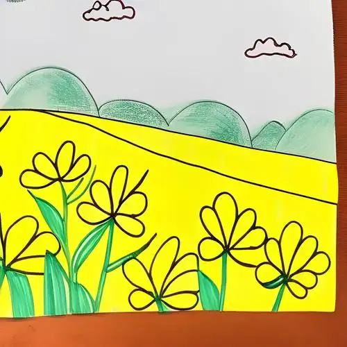 春天的油菜花简笔画图片