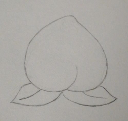 描线的方法哈,画一个桃子~小试一下