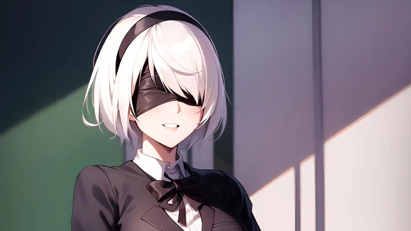 精选高清尼尔机械纪元2b小姐姐壁纸(jk版)|二次元手机游戏壁纸