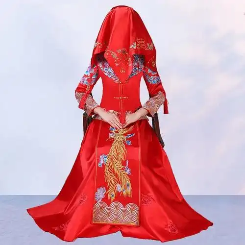 刺绣3岁2020新款蒙婚庆用品均码结婚新娘红盖头喜帕秀禾服包袱皮