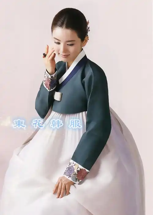 朝鲜族韩服舞蹈表演韩服演出服成人韩服跳舞韩服韩国进口布料韩服