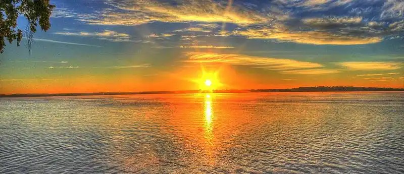 夕阳 日落 黄昏  大海