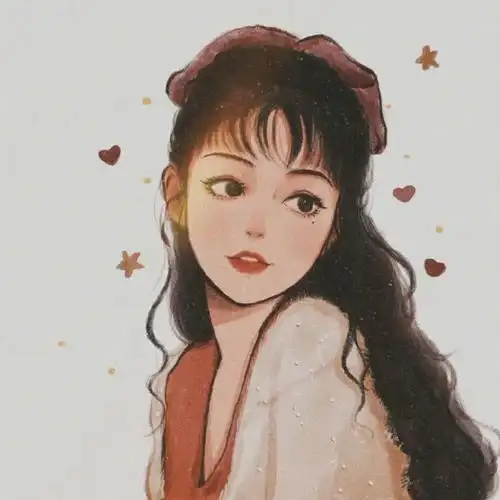 文艺气质手绘头像