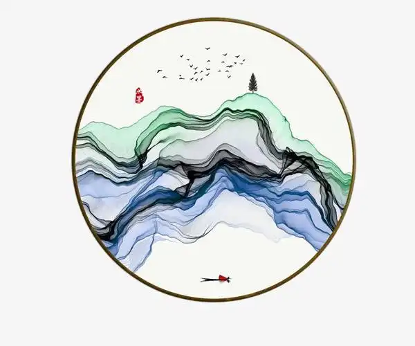 中国风水墨山水装饰画