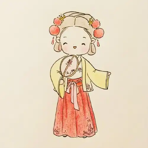 12星座公主古装图片简笔画简笔画古风汉服小姑娘,真的