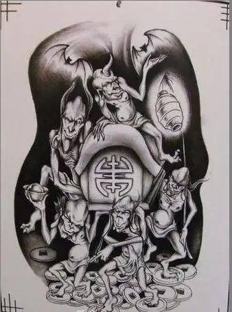 求貔貅图腾 或图片 还有棺材纹身图