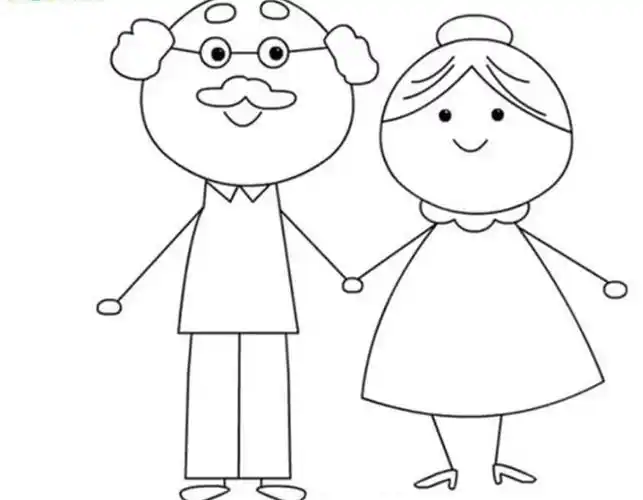 爷爷奶奶简笔画_人物简笔画_简笔画大全