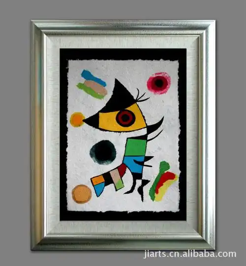 彩色手工工艺纸拼贴版画---原生态纸艺*米罗系列