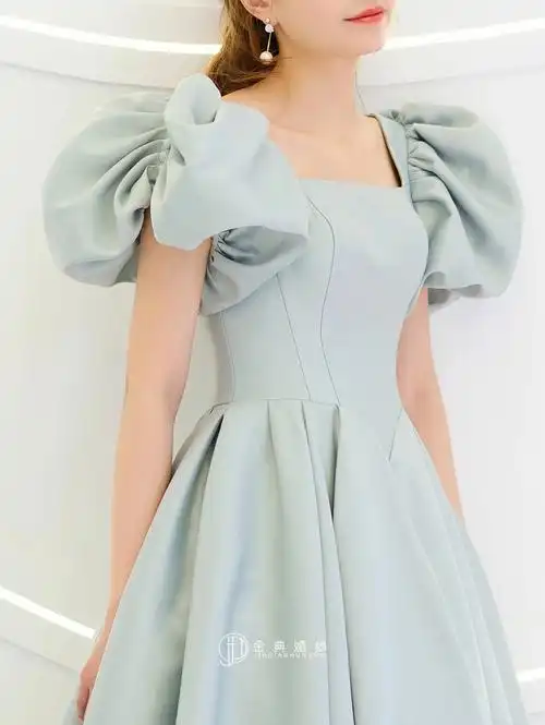 治愈系礼服丨高级温柔的仙女泡泡袖礼服73