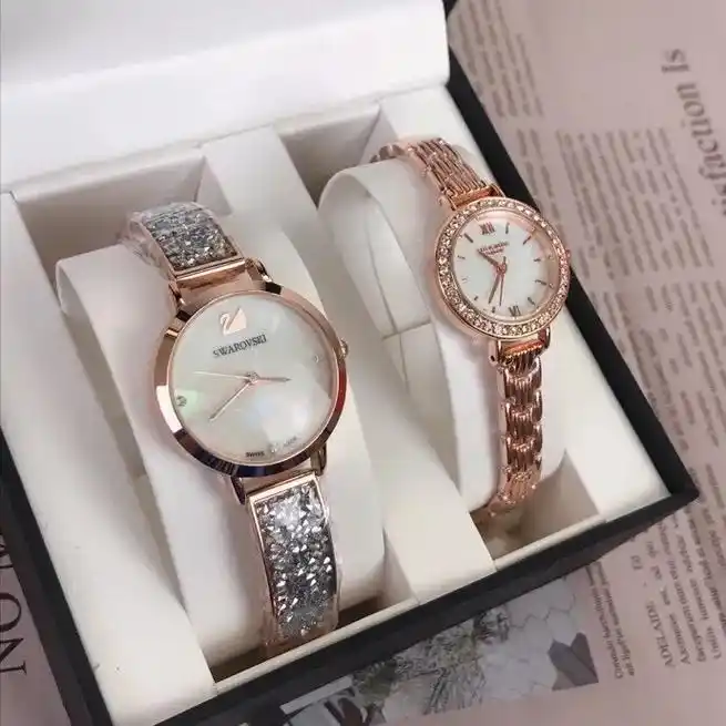 玫瑰金色施华洛世奇手表.浪漫9393swarovski 99 - 抖音