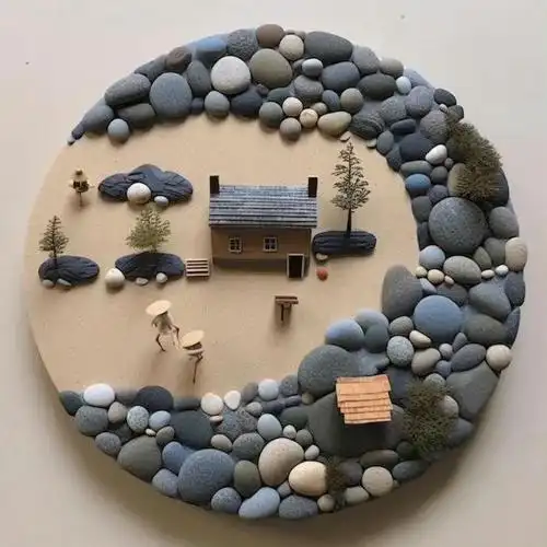 来自艺术家sharonnowlan676767鹅卵石拼画作品