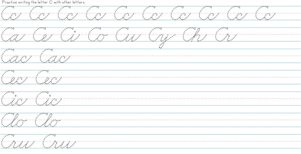 英文字母草体书写描红(cursive writing).pdf