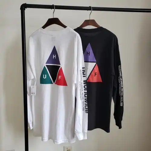 正品现货美国街头滑板潮牌huf三角logoprismet恤
