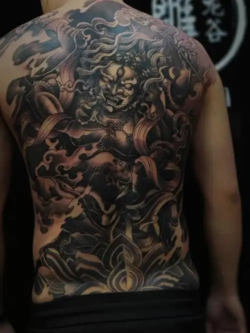 大黑天财神_纹身图案手稿图片_冯迎春的纹身作品集