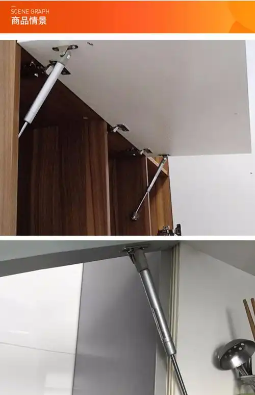 液压杆支撑杆床用伸缩气压杆上翻门支架杆汽车后备箱榻榻米气撑杆银色