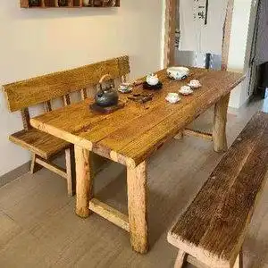 老旧木门板茶桌茶台图片