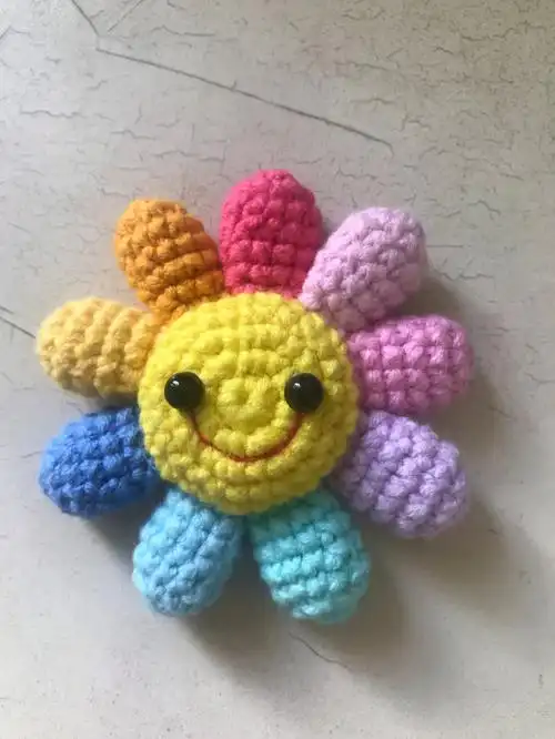 纯手工毛线编织发圈头绳橡皮筋扎头发神器#手工编绳  #华晨宇同款七彩