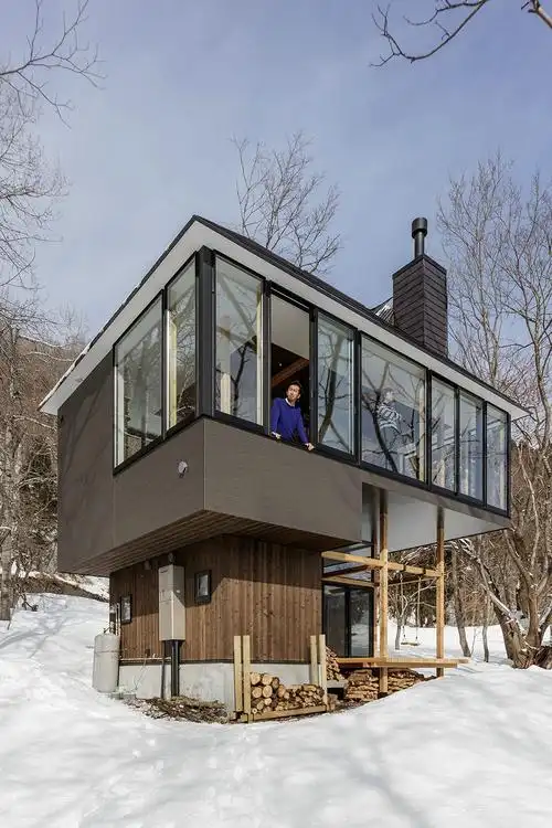 日本,野尻湖-森林中的阶梯住宅 - 家居/别墅/国外设计作品实景案例