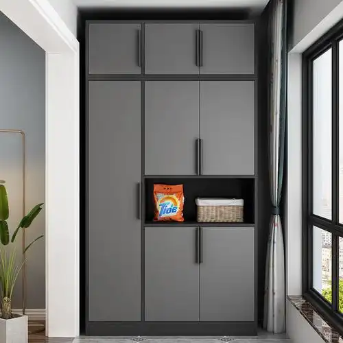 阳台储物柜家用大容量收纳柜阳台飘窗柜鞋柜杂物柜,微商淘宝货源