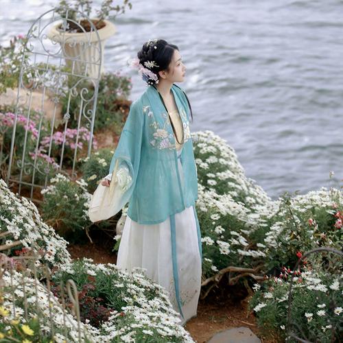 改良主腰直领对襟衫马面裙套装明制汉服女装重回汉唐桃源春月