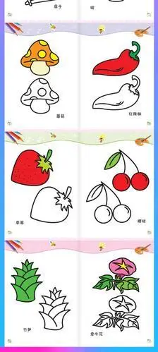 幼儿童涂色书宝宝画画描红本2-3-6岁画册手绘画涂鸦填色书简笔画