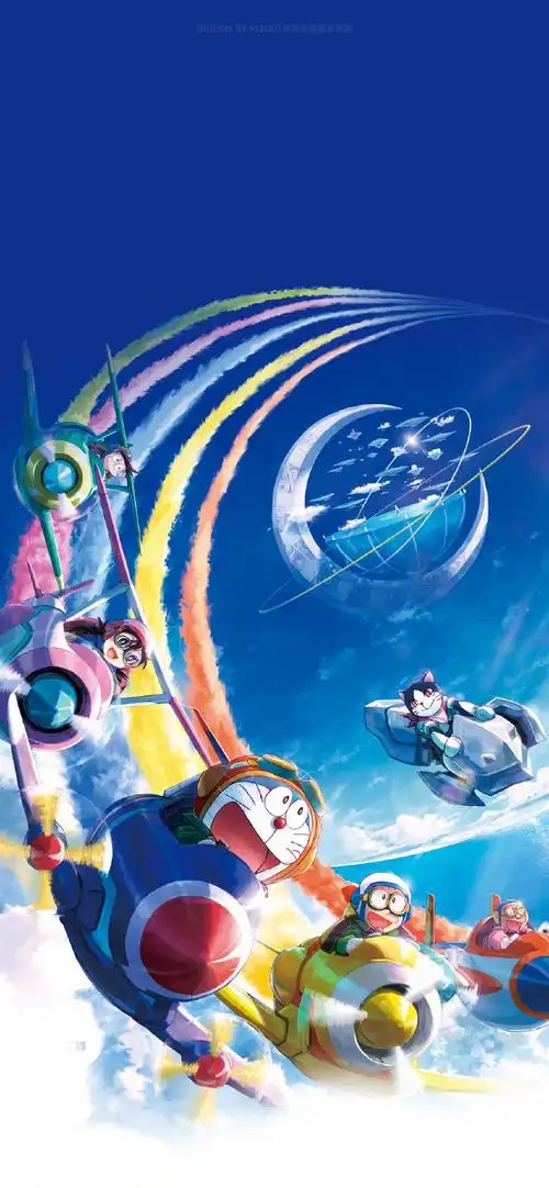 iphone壁纸超话苹果iphone手机壁纸-哆啦a梦#电影哆啦a梦大雄与天空的