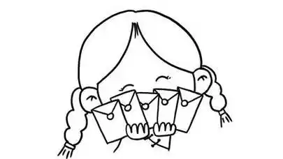 给小孩发红包简笔画 - 简单简笔画