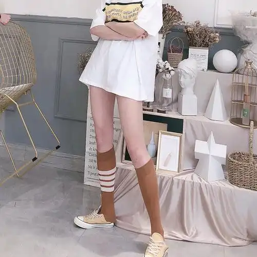 学院女士袜子膝盖小腿半截韩国长袜