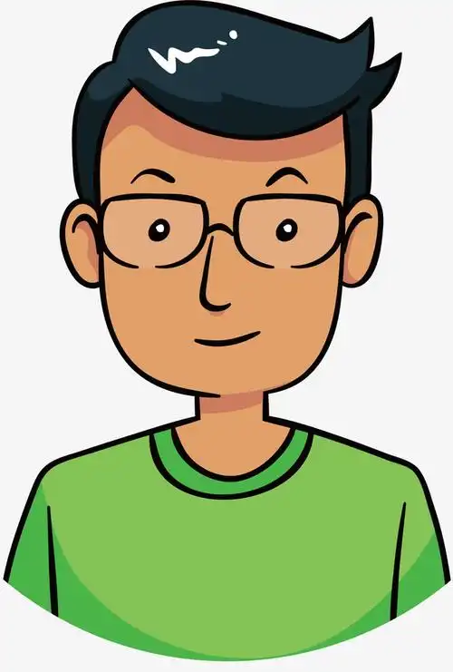 矢量图斯文眼镜男