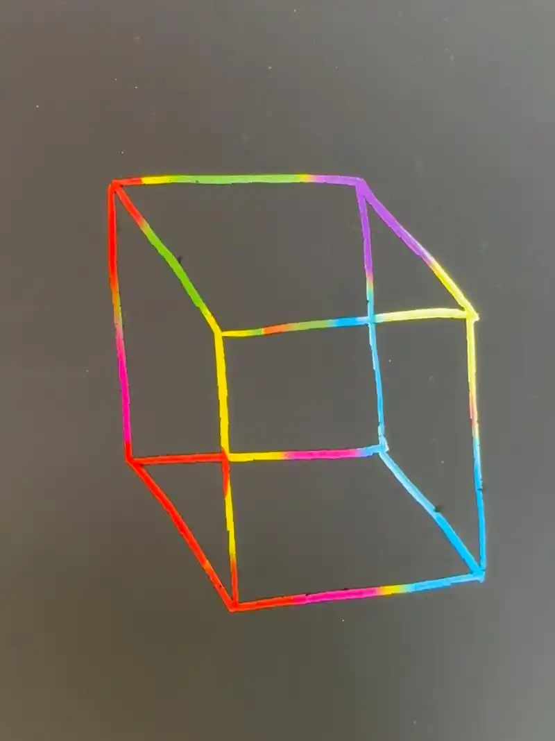 简笔画教程正方体 这样画正方体,简单又好看!