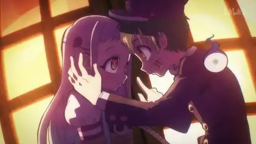 动画《地缚少年花子君》"花宁cp"高糖瞬间,等了这么久终于kiss