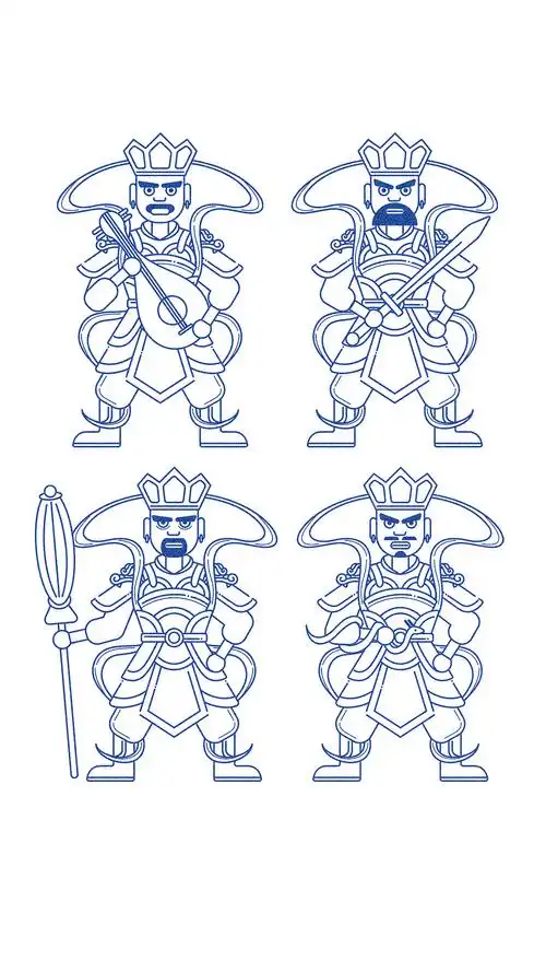 四大天王,中国元素插画|插画|艺术插画|sexoldman - 原创作品 - 站酷