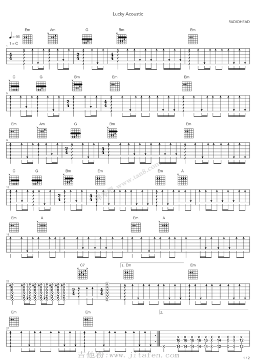 lucky 吉他谱