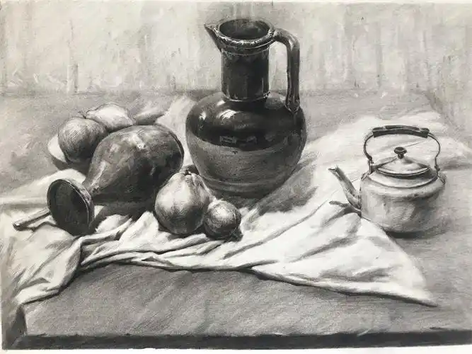 2017级美术学1班素描静物写生作品集