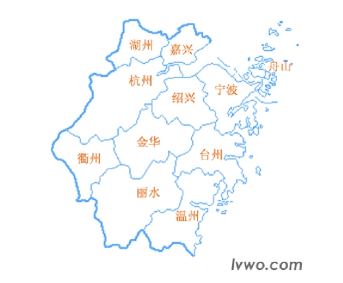 浙江省地图