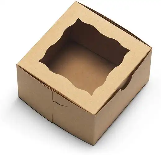 牛皮纸点心蛋糕礼品包装盒白色纸盒定制蛋糕饼干盒月个月有贴纸,透明