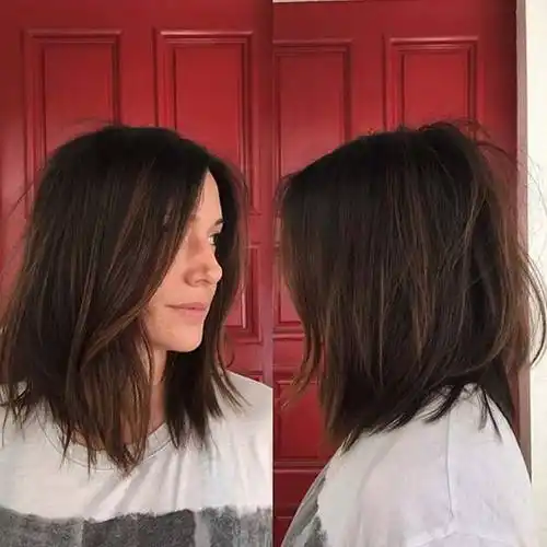 9.低调简单的栗色新潮发型