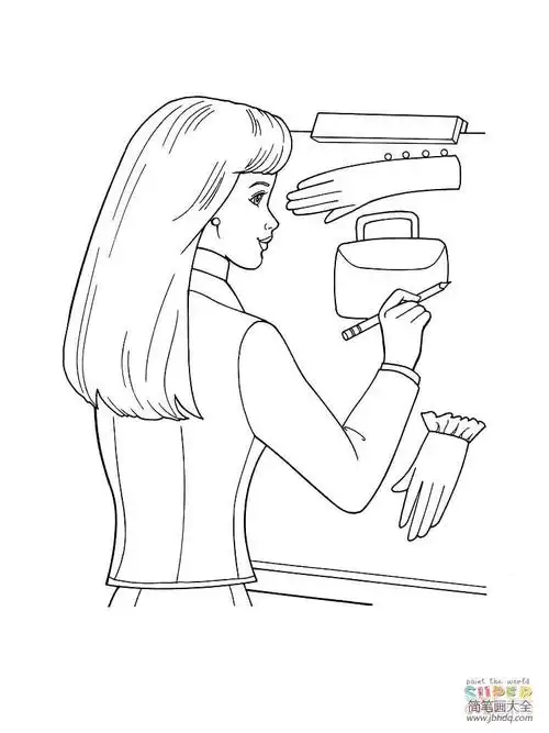 时装设计师_小女孩简笔画-简笔画大全