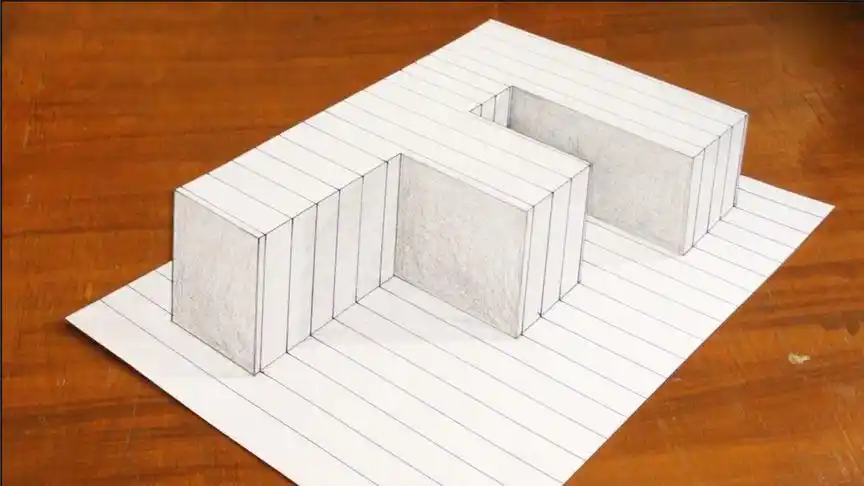 零基础学3d手绘立体画!手把手教你怎么画一个立体效果的字母f