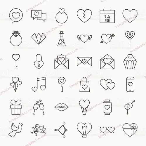 关于爱的简笔画大全