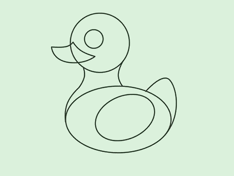 小鸭子简笔画绘画教程