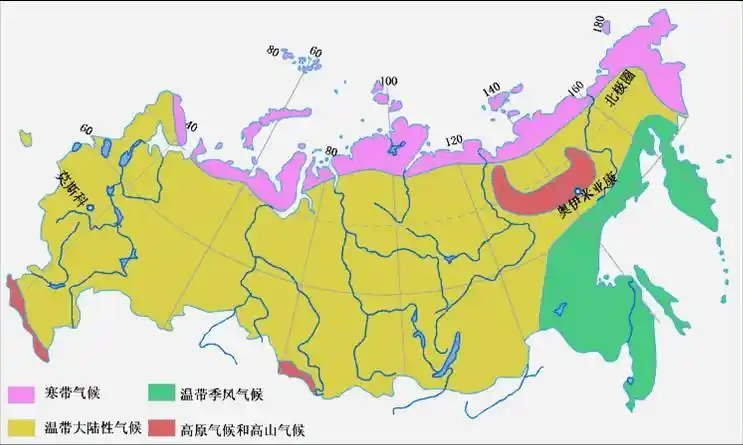 东欧俄罗斯 东欧俄罗斯 东欧 受海陆位置影响,过渡性质是本区气候最
